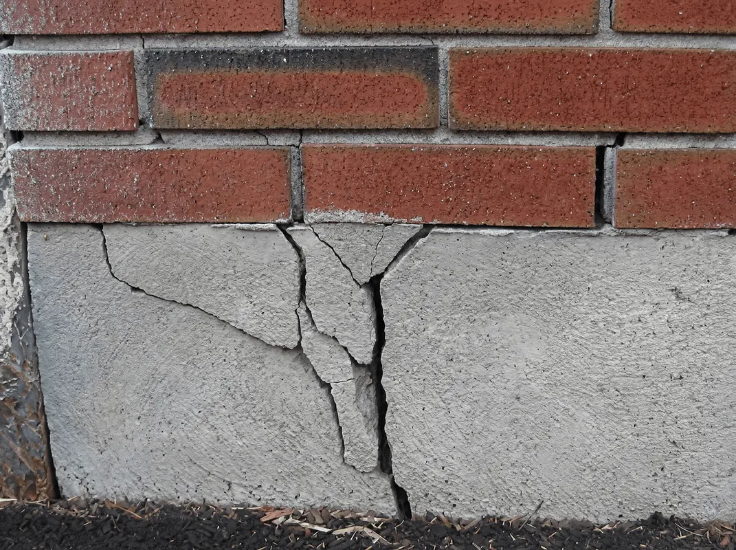 Concrete foundation with serious structural damage in Atlanta, GA